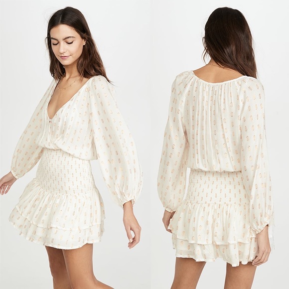 $270 revolve smocked SUBOO drop waist tiered mini dress - Picture 8 of 16